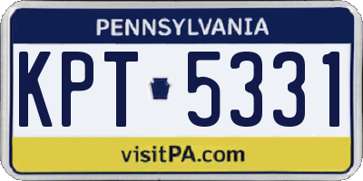 PA license plate KPT5331
