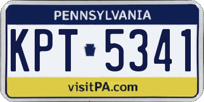 PA license plate KPT5341