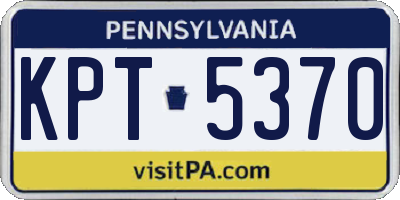 PA license plate KPT5370