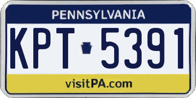PA license plate KPT5391