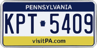 PA license plate KPT5409