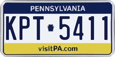 PA license plate KPT5411
