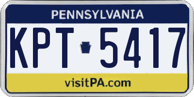 PA license plate KPT5417