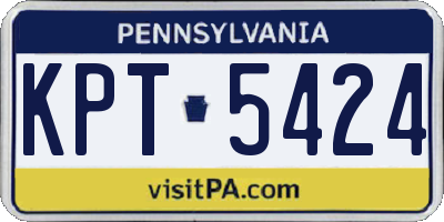 PA license plate KPT5424