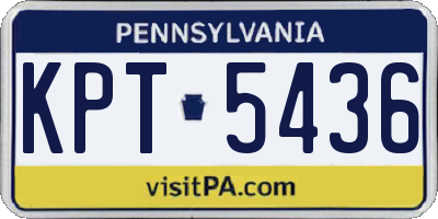 PA license plate KPT5436