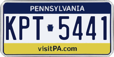 PA license plate KPT5441