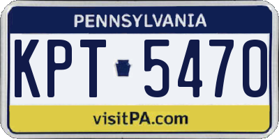 PA license plate KPT5470
