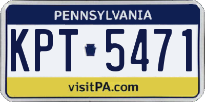 PA license plate KPT5471