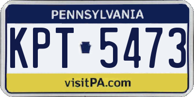 PA license plate KPT5473