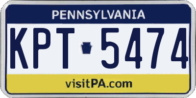 PA license plate KPT5474