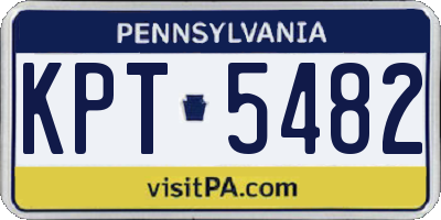 PA license plate KPT5482
