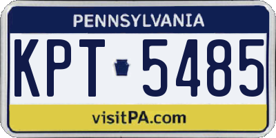 PA license plate KPT5485