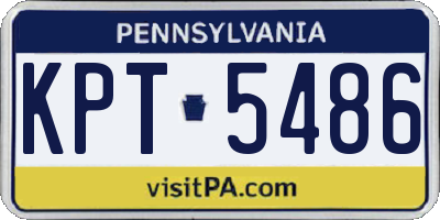 PA license plate KPT5486