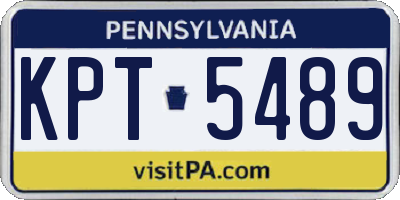 PA license plate KPT5489