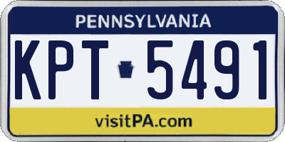 PA license plate KPT5491