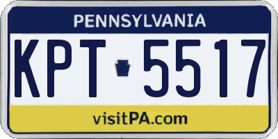 PA license plate KPT5517