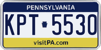 PA license plate KPT5530