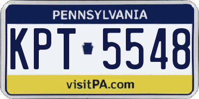 PA license plate KPT5548