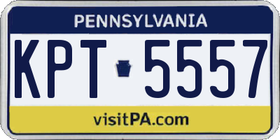 PA license plate KPT5557