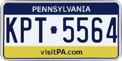 PA license plate KPT5564