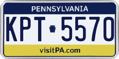 PA license plate KPT5570