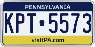 PA license plate KPT5573