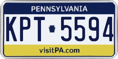 PA license plate KPT5594