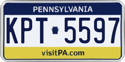 PA license plate KPT5597