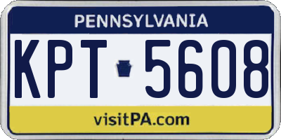 PA license plate KPT5608