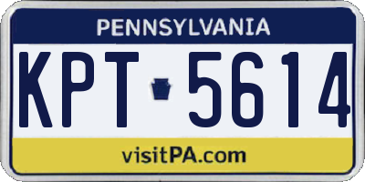 PA license plate KPT5614