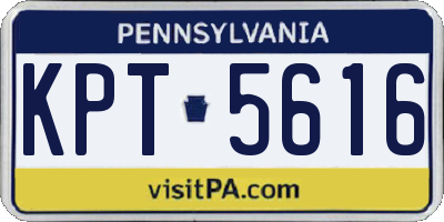 PA license plate KPT5616