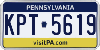 PA license plate KPT5619
