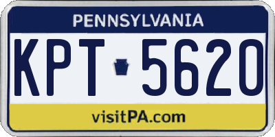 PA license plate KPT5620