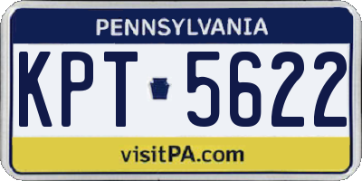 PA license plate KPT5622