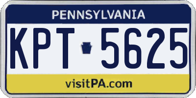 PA license plate KPT5625
