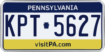 PA license plate KPT5627