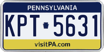 PA license plate KPT5631