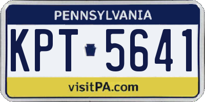 PA license plate KPT5641