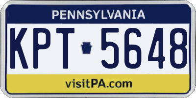 PA license plate KPT5648