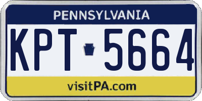 PA license plate KPT5664