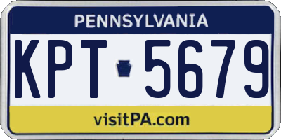 PA license plate KPT5679