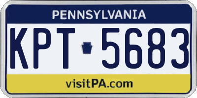 PA license plate KPT5683