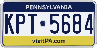 PA license plate KPT5684