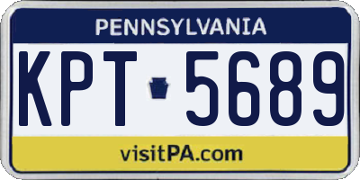 PA license plate KPT5689