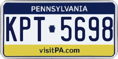 PA license plate KPT5698