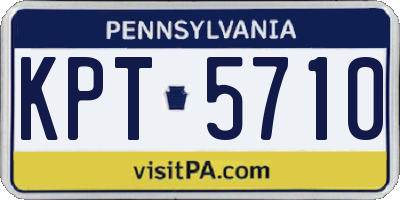 PA license plate KPT5710