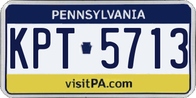PA license plate KPT5713