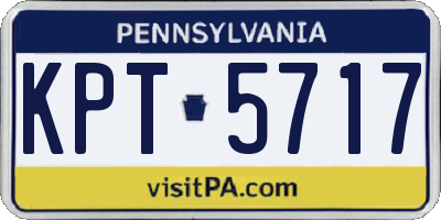 PA license plate KPT5717