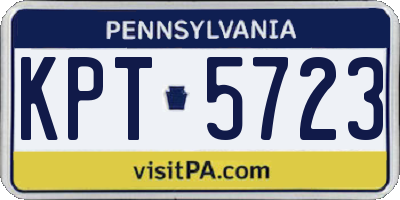 PA license plate KPT5723