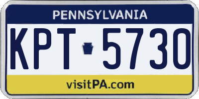PA license plate KPT5730